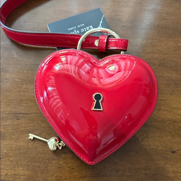 Kate Spade Glossy Red Heart Wristlet - Picture 4 of 6